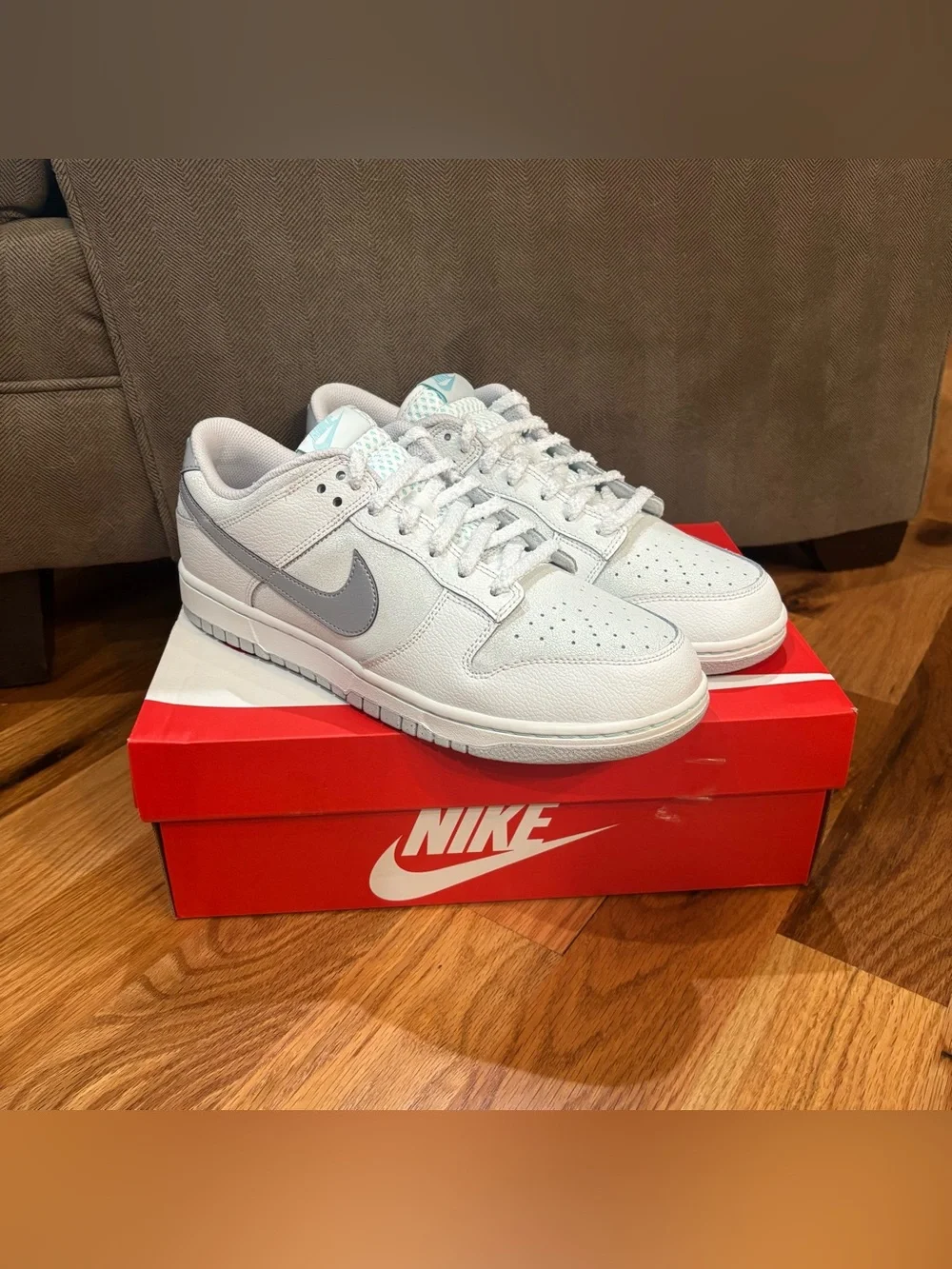 NIB Nike Dunk Low SE Winter Storm Men's White Sports Sneaker HQ3619-121 Size 11